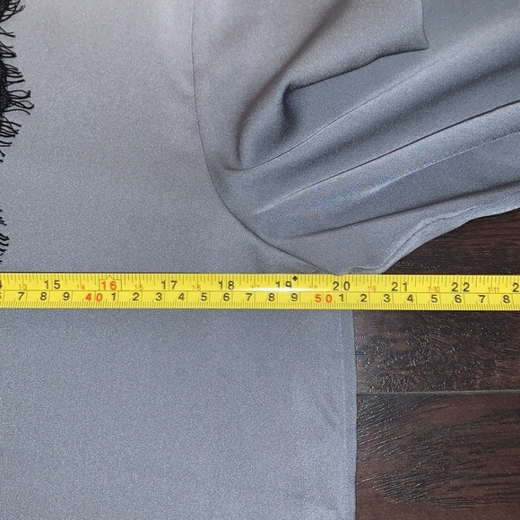 J. Crew Gray Blouse with Black Lace, sz Medium - Picture 16 of 16